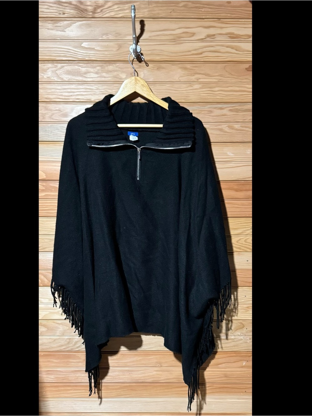 Apt. 9 Black Knit Top with White Label Detail